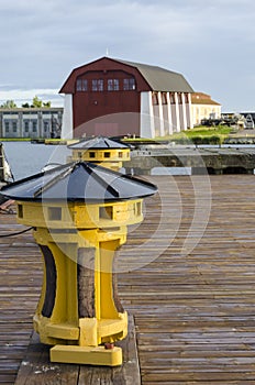 Yellow capstan Karlskrona photo